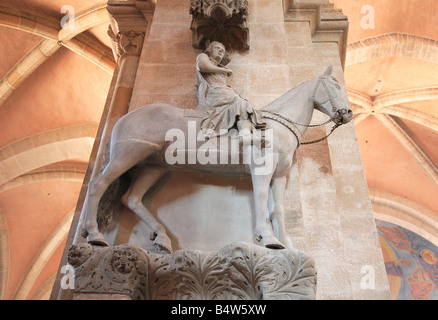 La célèbre Bamberger Reiter à l'intérieur de la cathédrale Bamberger Dom Bamberg Bamberg Allemagne Bavière Frankonia est un monde de l'UNESCO Banque D'Images