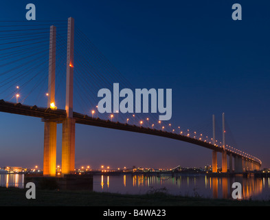 Le Dartford Crossing à partir de la rive sud de la Tamise Banque D'Images