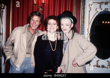 Boy George Chanteuse Pop de la Culture Club au Rock et Pop Awards en 1983 avec Simon le Bon de Duran Duran et Alison Moyet de Yazoo MSI Dbase Banque D'Images