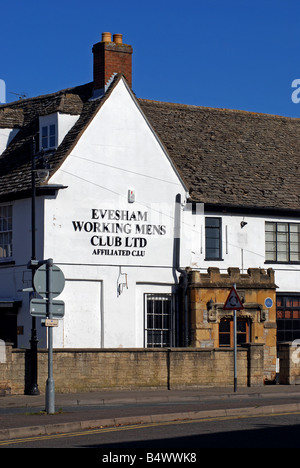 Travail Evesham Mens Club, Worcestershire, Angleterre, RU Banque D'Images