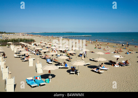 La plage de Lido de Venise Italie Banque D'Images