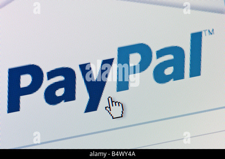 Screenshot de site web Macro PayPal utilisation éditoriale seulement Banque D'Images