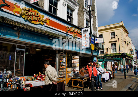 Marché de Portobello Road Notting Hill Londres Banque D'Images