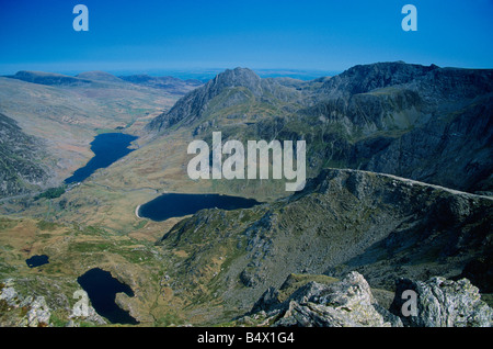 Glyder Fach Tryfan et du Nord du Pays de Galles Snowdonia y Garn Banque D'Images