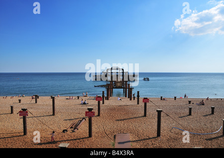 Le West Pier, Hove, East Sussex, Angleterre Banque D'Images