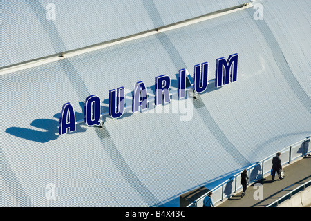 Signe de l'Aquarium de Sydney, Darling Harbour, Sydney, NSW, Australie. Banque D'Images