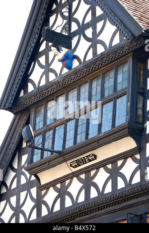 Façade du bâtiment à pans de bois Tudor (1578), Fore Street, Taunton, Somerset, Angleterre, Royaume-Uni Banque D'Images