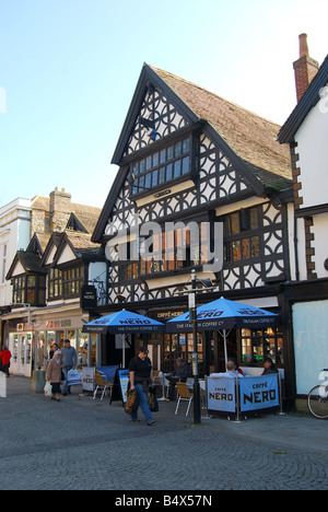 Façade du bâtiment à pans de bois Tudor (1578), Fore Street, Taunton, Somerset, Angleterre, Royaume-Uni Banque D'Images