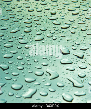 Close up de gouttelettes d'eau sur le verre Banque D'Images