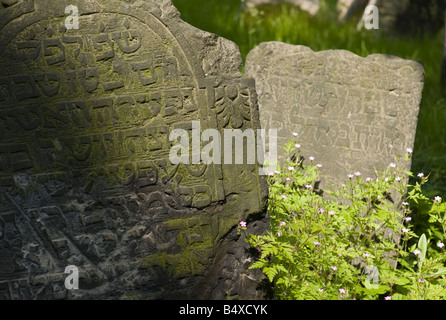 Les pierres tombales du cimetière de Banque D'Images