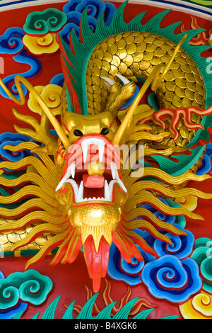 Viharnra Sien, Pattaya, palais chinois temple dragon Viharnra Sien, ou Anek Kusala Sala, Silverlake, la province de Chonburi, Thaïlande, Asie Banque D'Images