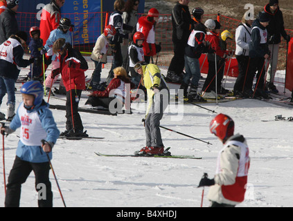 Heather Mills le ski en Slovénie. ;À la cool de glace sur un voyage de ski, Heather Mills frissons au cours de son divorce amère bataille. La maman de l'un - qui split avec Sir Paul McCartney, 64 ans, en mai dernier - a dit à pals : 'Je me sens mieux que j'ai pendant des mois." Heather a emmené 40 amis et famille hors de la Slovénie pour célébrer son 39e anniversaire le vendredi. Ils comprennent l'instructeur de conditionnement physique Ben Amigoni, 22, avec qui elle a nié avoir un fling.;9e janvier 2007 Banque D'Images