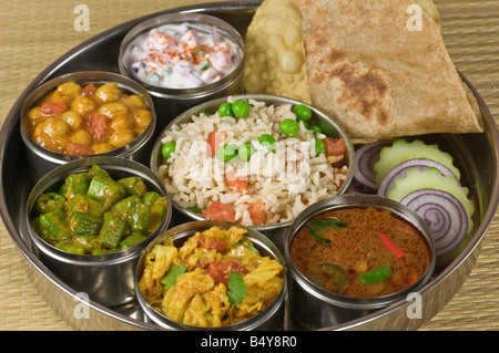 Repas Thali India Food Banque D'Images