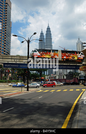 KL Monorail, Kuala Lumpur, Malaisie. Banque D'Images