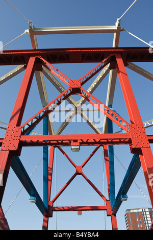 Cadre central du pont de Detroit Salford Quays à l'origine un pont de chemin de fer Banque D'Images