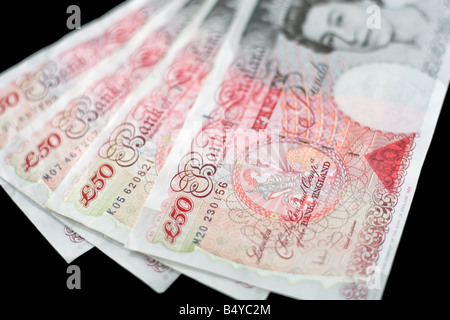 Banque d'Angleterre 50 € Cinquante Pound Notes. Banque D'Images