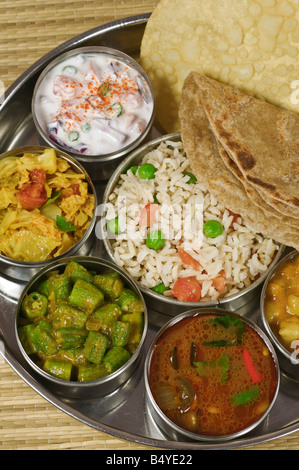 Repas Thali India Food Banque D'Images