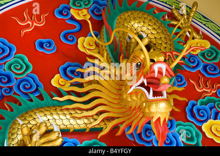 Viharnra Sien, Pattaya, palais chinois temple dragon Viharnra Sien, ou Anek Kusala Sala, Silverlake, la province de Chonburi, Thaïlande, Asie Banque D'Images