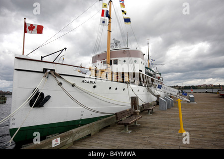 CSS Acadia ocean survey ship, partie de Musée Maritime de l'Atlantique, à Halifax, Nouvelle-Écosse, Canada Banque D'Images