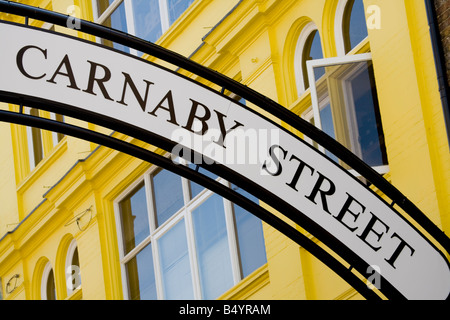 Panneau d'entrée de Carnaby Street London England UK Banque D'Images