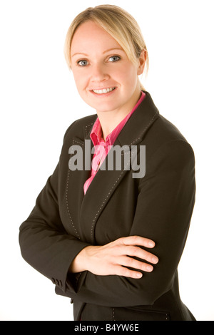 Businesswoman avec ses bras croisés Banque D'Images