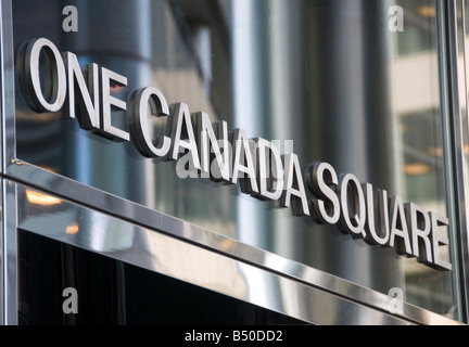 One Canada Square à Canary Wharf London Banque D'Images