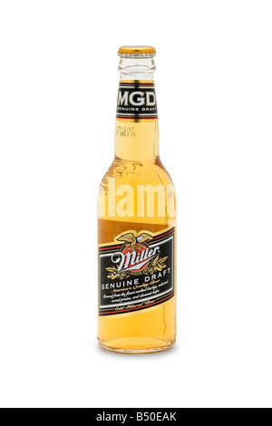 American gold Miller Genuine Draft beer Banque D'Images