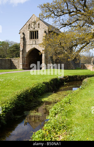 La porterie de l'abbaye de Cleeve, fin xiie siècle, fondation cistercienne à Washford, Somerset Banque D'Images