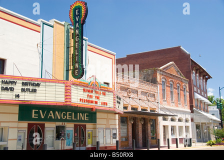 Théâtre d'Évangéline sur East Main Street, New Iberia, Louisiane Banque D'Images
