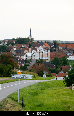 Sep 2008 Vue sur Schoenenbourg Alsace France Banque D'Images