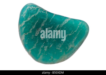 Amazonite tumblestone (microcline / feldspath) Banque D'Images