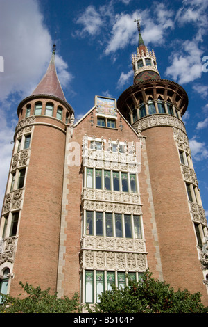 Casa de les Punxes Maison de pointes également connu sous le nom de Casa Terrades Banque D'Images