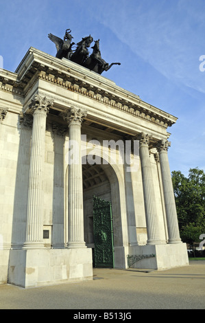 Wellington Arch Hyde Park Corner Banque D'Images