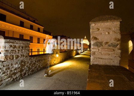 'Passetto di borgo', le passage étroit utilisé par les Papes de s'échapper pendant les invasions, à Rome, Italie Banque D'Images