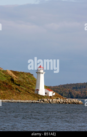 Georges Island phare sur l'île Georges, à Halifax, Nouvelle-Écosse Banque D'Images