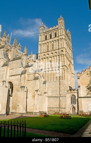 Cathédrale de l'église de Saint Pierre Ville westcountry Exeter Devon England UK Banque D'Images