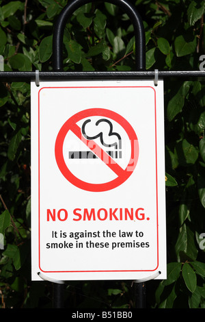 Ne pas fumer panneau d'avertissement. Banque D'Images