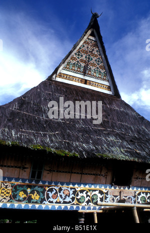 Maison batak karo rumah raja en Indonésie Sumatra lingga village Banque D'Images