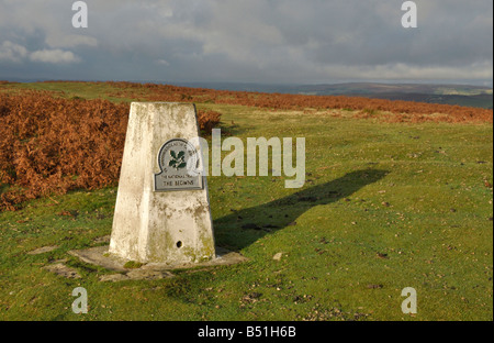 Le Begwns point Trig Wales Banque D'Images