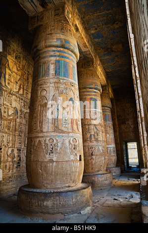 Le Madinat Habu Temple, Cisjordanie, Luxor, Egypte Banque D'Images