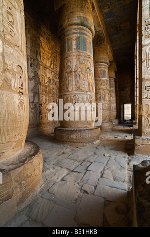 Le Madinat Habu Temple, Cisjordanie, l'Egypte Banque D'Images