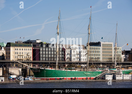 Rickmer Rickmers port d'Hambourg. Banque D'Images