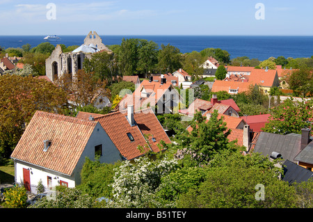 Ville historique de Visby Gotland en Suède Banque D'Images