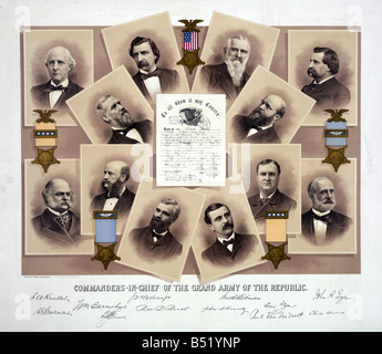 Plusieurs commandant en chef à partir de 1886 Banque D'Images