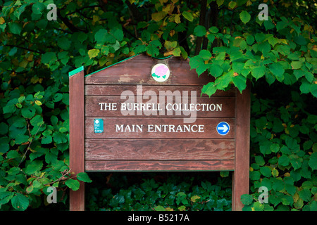 Burrell Collection sign Banque D'Images