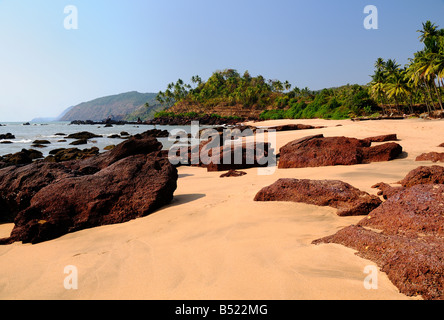 Red Rocks sur Cola Beach à Canacona Goa Inde du Sud Banque D'Images