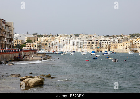 'St George's Bay' Birzebbuga, Malte. Banque D'Images