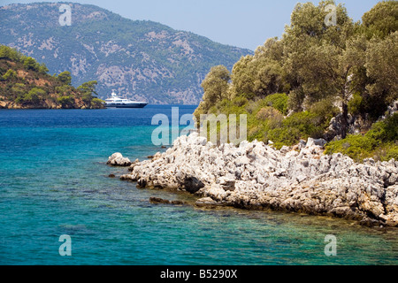 Excursion en bateau à partir de 12 Îles Turquie Dalyan Banque D'Images