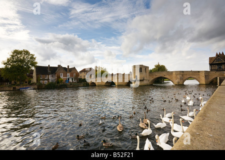 Pont et chapelle de St Ives sur la Grande Ouse, St Ives, Cambridgeshire, Angleterre Banque D'Images