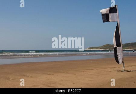 Woolacombe beach flag Banque D'Images